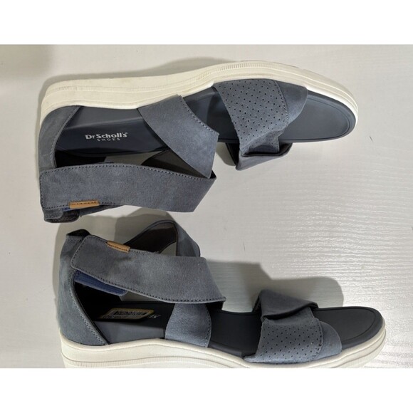 Dr. Scholl's Women's Time Off Fun Ankle Strap Sandal Blue Sz 10 - Picture 3 of 7